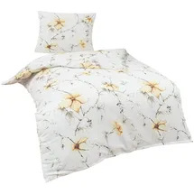 Traumschlaf Scarlett Floral Weiß 200 x 220 cm + 2 x 80 x 80 cm