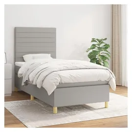 vidaXL Boxspringbett 100 x 200 cm Hellgrau