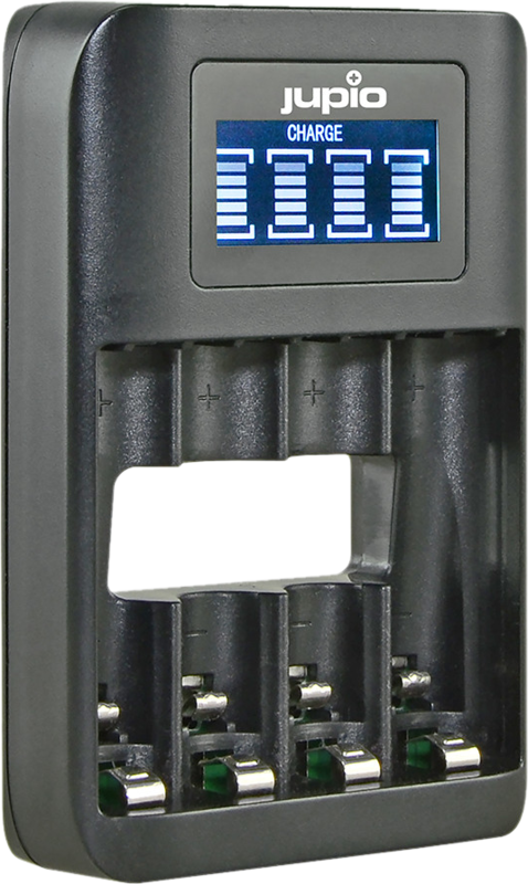 Jupio USB Battery Fast Charger LCD 4 Schächte