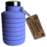 Pandoo faltbare Silikon-Trinkflasche lila 700ml