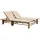 vidaXL 2-Personen-Sonnenliege 200 x 150 x 30 cm Cremeweiß