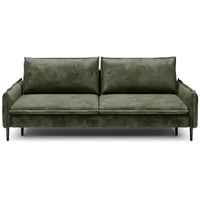 Schlafsofa Glossy II Stoff Grün Olive