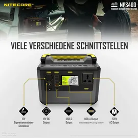 Nitecore SET Nitecore NPS400 Akku Power Station 117000mAh + Solarpanel 100W