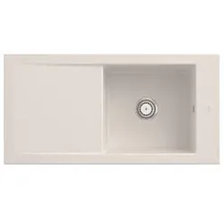 Villeroy & Boch Timeline Einbauspüle 679001KR mit Ablaufgarnitur und Handbetätigung, Crema
