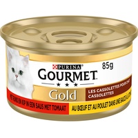 24x gourmet gold cassolettes duet van vlees in saus met tomaten