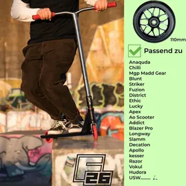 Fantic26 Spy7 Stunt-Scooter Rolle 110mm Abec11 Lila/ PolyurethanGrün