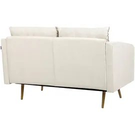 Beliani 2-Sitzer-Sofa, Gold, Beige, Textil, 130x83x78 cm, Wohnzimmer, / Couches, Sofas, 2-Sitzer Sofas