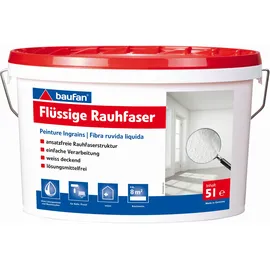 Baufan Flüssige Rauhfaser Weiß matt 5 l