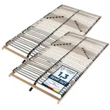 Sleepneo Lattenrost 160x200, 42 Latten, Ergonomischer 7-Zonen-Lattenrost 160 x 200 cm aus Buchenholz, Selbstmontage, hohe Traglast bis 150Kg