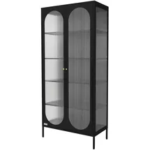ML-Design Vitrinenschrank 80 x 175 x 40 cm Schwarz