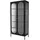 ML-Design Vitrinenschrank 80 x 175 x 40 cm Schwarz