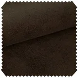 novely® Stoff exquisit ETERNITY Vintage Antiklederoptik Möbelstoff, Velours-Kunstleder, Schwer Entzündbar, Meterware, 1lfm braun|schwarz