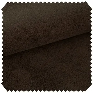 novely® Stoff exquisit ETERNITY Vintage Antiklederoptik Möbelstoff, Velours-Kunstleder, Schwer Entzündbar, Meterware, 1lfm braun|schwarz
