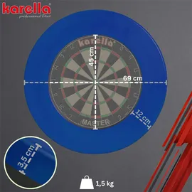 KARELLA Dartboard Surround PU Auffangring Blau
