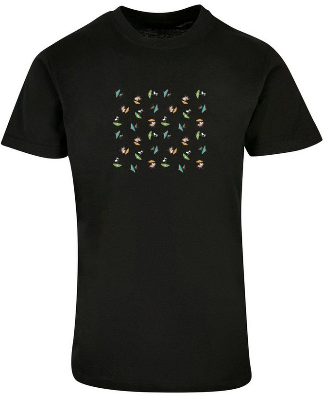 Merchcode T-Shirt Merchcode Herren Peanuts Umbrellas V2 Basic Round Neck T-Shirt (1-tlg) schwarz M