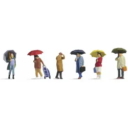 Menschen im Regen Modell von Noch 1:87