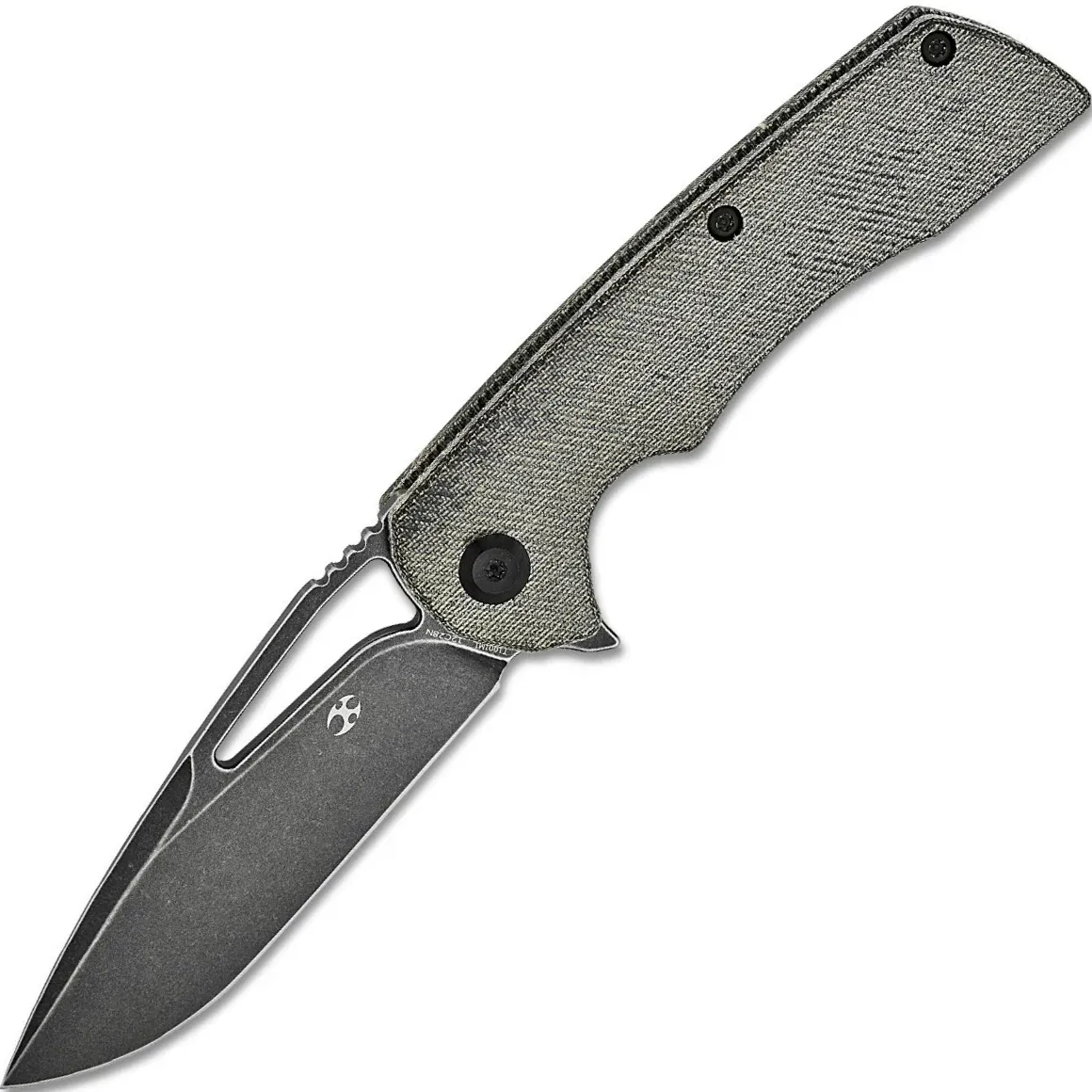 Kansept Kryo Black Stonewashed 12C28N Denim Micarta T1001M1