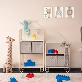 Home Deluxe Kinderregal TODO S 102 x 61 x 28 cm Metall weiß