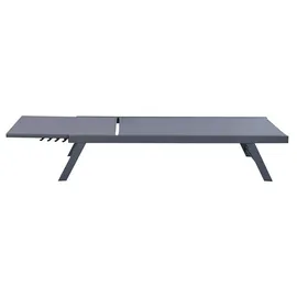 Home Deluxe NAILEA Gartenliege 192 x 60 x 96 cm Grau