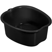 Relaxdays 2x Fußbadewanne, schwarz Schwarz