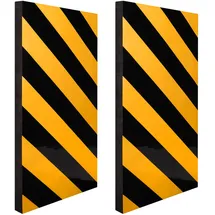 Apa Wandschutz-Set Universal 50 cm x 25 cm x 2,5 cm Schwarz-Gelb
