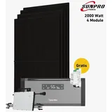 Balkonkraftwerk Balkonkraftwerk Balkonstrom Balkonkraftwerk 2000W Solaranlage mit Speicher | 4xSolarmodul Bifazial | Hoymiles HiBattery 1920 AC | Kabel 15m - 0 % MwSt. (gem. § 12 Abs. 3 UStG)