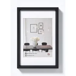 Steel Style Kunststoff Bilderrahmen 13x18 cm SCHWARZ