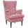 vidaXL Sessel Rosa Samt 1 x 1 x 1 cm Rosa mit Kissen