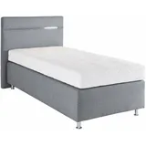 Westfalia Schlafkomfort Boxspringbett 100 x 200 cm H3 Grau