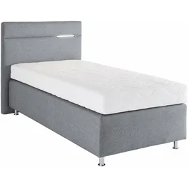 Westfalia Schlafkomfort Boxspringbett 100 x 200 cm H3 Grau