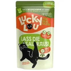 Lucky Lou Nassfutter Katze Adult Rind & Wildschwein 16x125 g