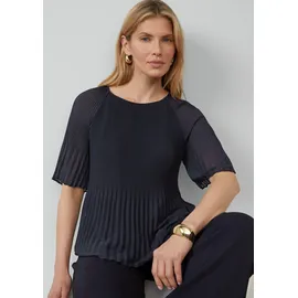 s.Oliver Plissierte Chiffonbluse Blau 34