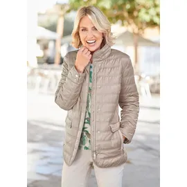 GOLDNER Leichte Steppjacke mit Kapuze, 71cm in beige, | Gr.: 42,