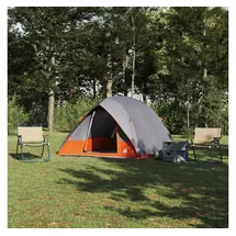 vidaXL Tunnelzelt Campingzelt Grau/Orange