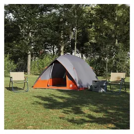 vidaXL Tunnelzelt Campingzelt Grau/Orange
