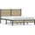 vidaXL Metallbett ohne Matratze Sonoma-Eiche 140x200 cm