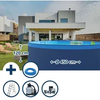 Waterman Stahlwandpool Set rund 450 x 120 cm