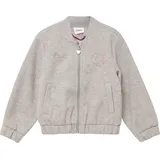 s.Oliver Regular Fit Sweatjacke in Woll-Optik, Mittelgrau Melange, 122