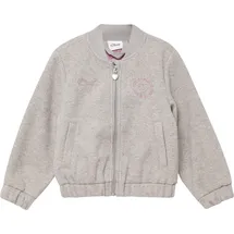 s.Oliver Regular Fit Sweatjacke in Woll-Optik, Mittelgrau Melange, 122