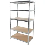 LINDER EXCLUSIV Eckregal Stahl 5 Fachböden braun
