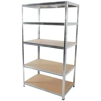 LINDER EXCLUSIV Eckregal Stahl 5 Fachböden braun