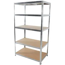 LINDER EXCLUSIV Eckregal Stahl 5 Fachböden braun