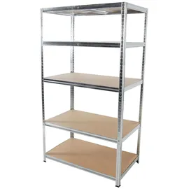 LINDER EXCLUSIV Eckregal Stahl 5 Fachböden braun
