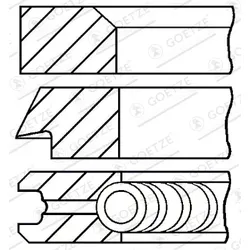 GOETZE ENGINE Kolbenringsatz  für DAIHATSU 13011-40050 13011-40051 13011-40052 08-439600-00