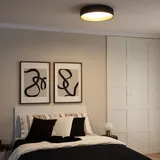efectoLED - LED-Deckenleuchte 20W Rund Metall Ø450 mm cct Wählbar Broadway Schwarz / Gold