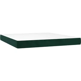 vidaXL Boxspringbett 180 x 200 cm Dunkelgrün
