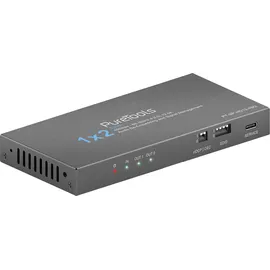PURETOOLS - 1x2 HDMI2.1 Splitter - 48Gbps - 8K (60Hz 4:2:0) 12 bit, Audio De-Embedding und Signal Management