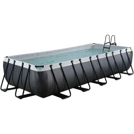EXIT TOYS EXIT Black Leather Pool 540 x 250 x 100 cm inkl. Sandfilteranlage und Poolleiter