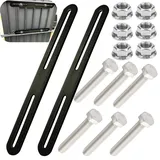 Befestigungsset für Zaunbriefkasten 2stk Zaunbefestigung 360 x 24mm Briefkasten Befestigung Briefkasten zur Briefkastenbefestigung an Toren oder Zäunen (Schwarz, 360mm)