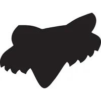 Fox Head 4 Zoll Aufkleber, schwarz, Einheitsgröße